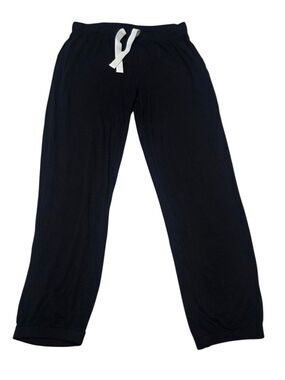 Boody Bamboo Blend Track Pants Joggers S Black Super Soft Pockets K151